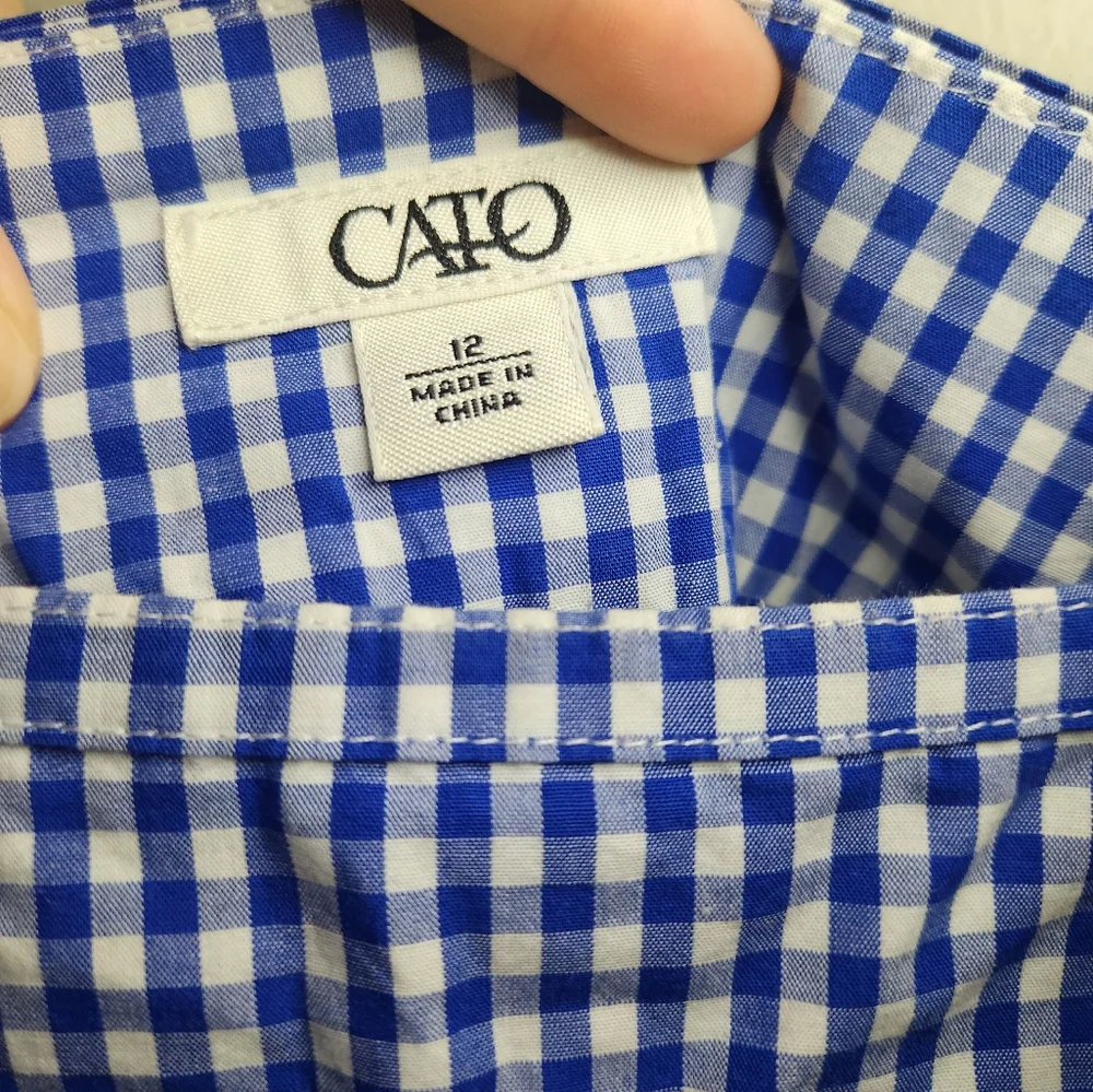 🎉 Women's Cato Blue & White Plaid Skirt Sz 12
